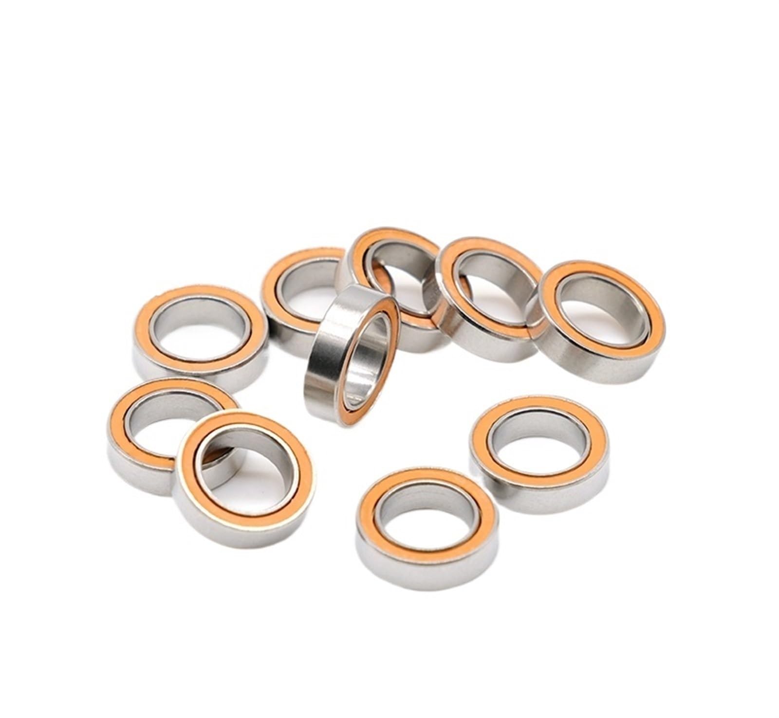 Rodamientos de Bolas en Miniatura con Doble Blinda 10 Uds SMR117-2RS 7X11X3mm rodamiento cerámico de Acero Inoxidable sin Grasa Giro rápido