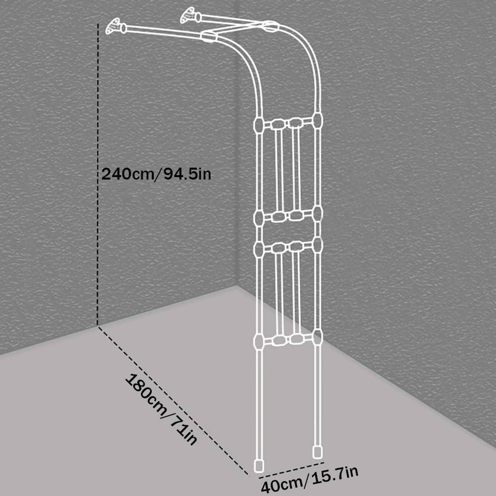 Metalowy łuk różany - odporna na warunki atmosferyczne altana ogrodowa do roślin pnących i róż - dekoracja łuku ślubnego (czarna szer. 180 x wys. 240 cm)