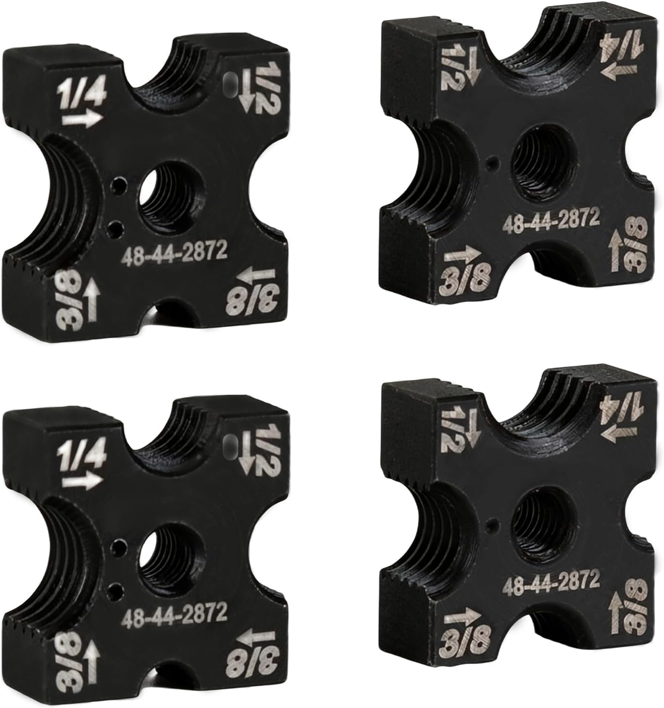 48-44-2872 1/4", 3/8", 1/2" Replacement Cutting Die Set Compatible With Milwaukee 2872-20, 2872-21 M18 Brushless Threaded Rod Cutter,Includes Upper & Lower Cutting Dies(set of 2)