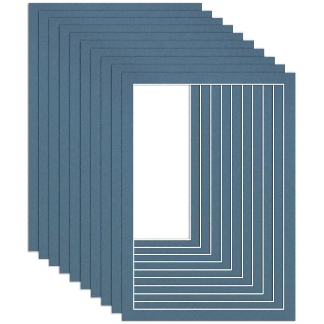 Procut Global 100x70cm Pompadour Picture Mounts to Fit 90x60cm Aperture - Precision Cut Cardboard Photo Mount - Ideal for Frames, Prints, Artwork & Certificates - Sizes & Colours Available - 10 Pack