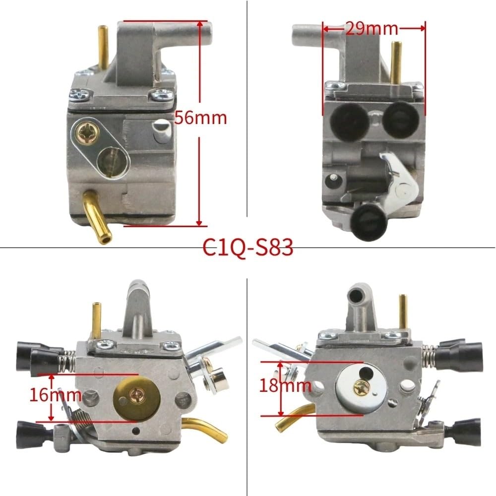 Carburador Carburadores Carburador Cortacésped Para FS120 FS200 TS200 FS250 FS250R FS300 FS350 FR350 Para Recortador Carb C1Q-S51 C1Q-S82 C1Q-S83 C1Q-S162 Para ZAMA(S83 kit)
