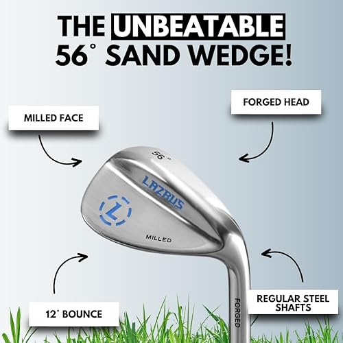 Miniatura 28 de LAZRUS juego de wedges de golf forjados de alta calidad para hombre, de 52, 56, 60 grados con cara fresada para un mejor golpe con efecto, gran