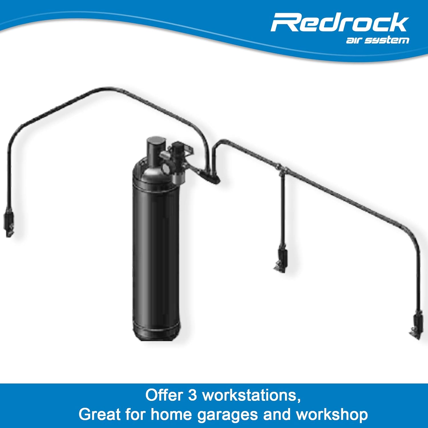 Air Compressor Accessories Kit 1/2" x 100 feet HDPE Aluminum Compressed Air Piping System Black Air Compressor Hose Pressured Leak-Proof Easy to Install 200PSI ASTM F1282