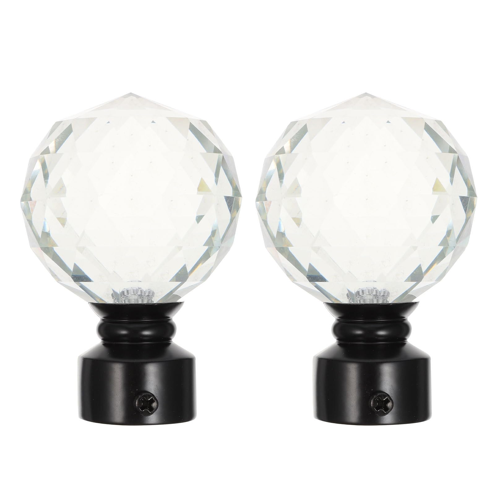 Embouts de Tringle à Rideaux Noir, Lot de 2 Pièces, Style Simple et Rétro, Accessoires Décoratifs pour Chambre et Décoration Intérieure