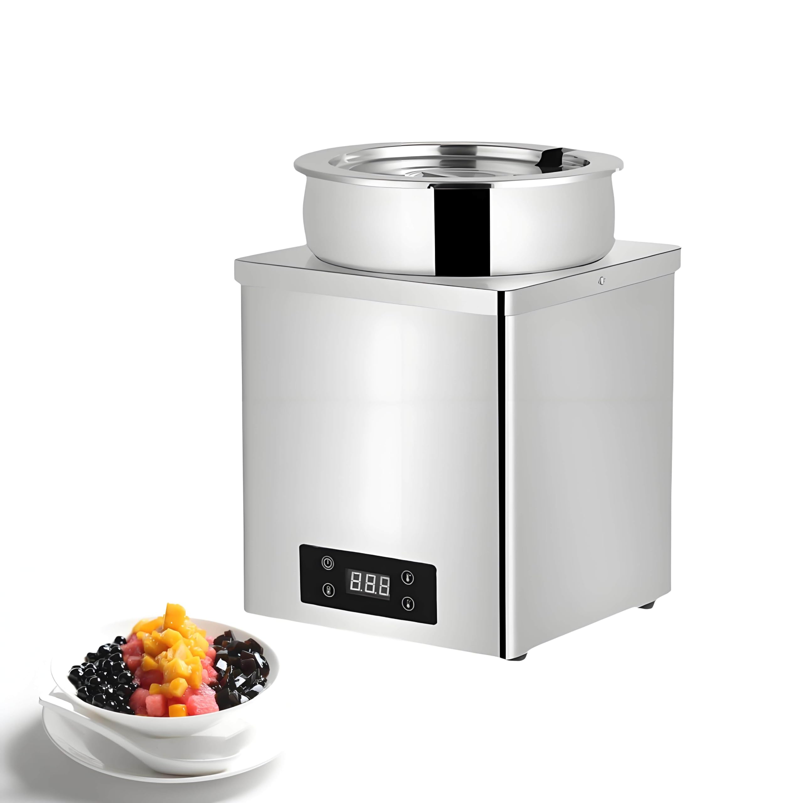 GUTYGIO Commercial Bubble Tea Maker, 3L/7L Tapioca Pearl Warmer Machine, 30-100℃ Efficient Cooker for Boba Tea, Desserts & Bakery Shops, Perfect Pearl Pot Food Warmer 3L