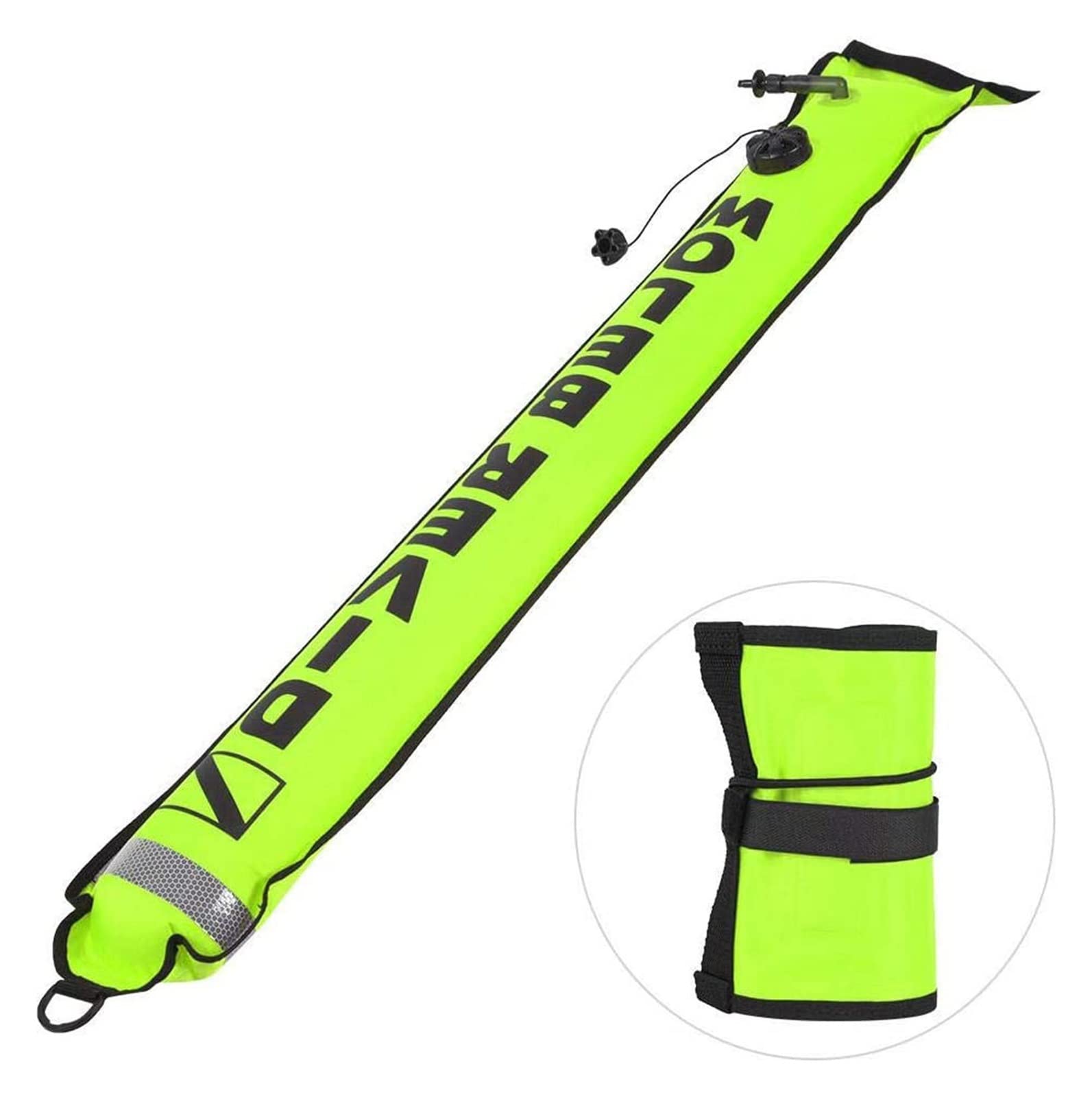 Sprzęt do nurkowania Diving Surface Marker Boja Bezpieczeństwo Podwodne Profesjonalna Tuba Nurkowa Surface Diver Korzystanie z bezpieczniejszego(Green,150CM)
