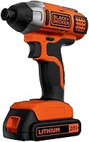 BLACK+DECKER 20V MAX Cordless Impact Driver Kit BDCI20C - 1375 in-lb Torque, 3000 RPM, PowerConnect Battery Included