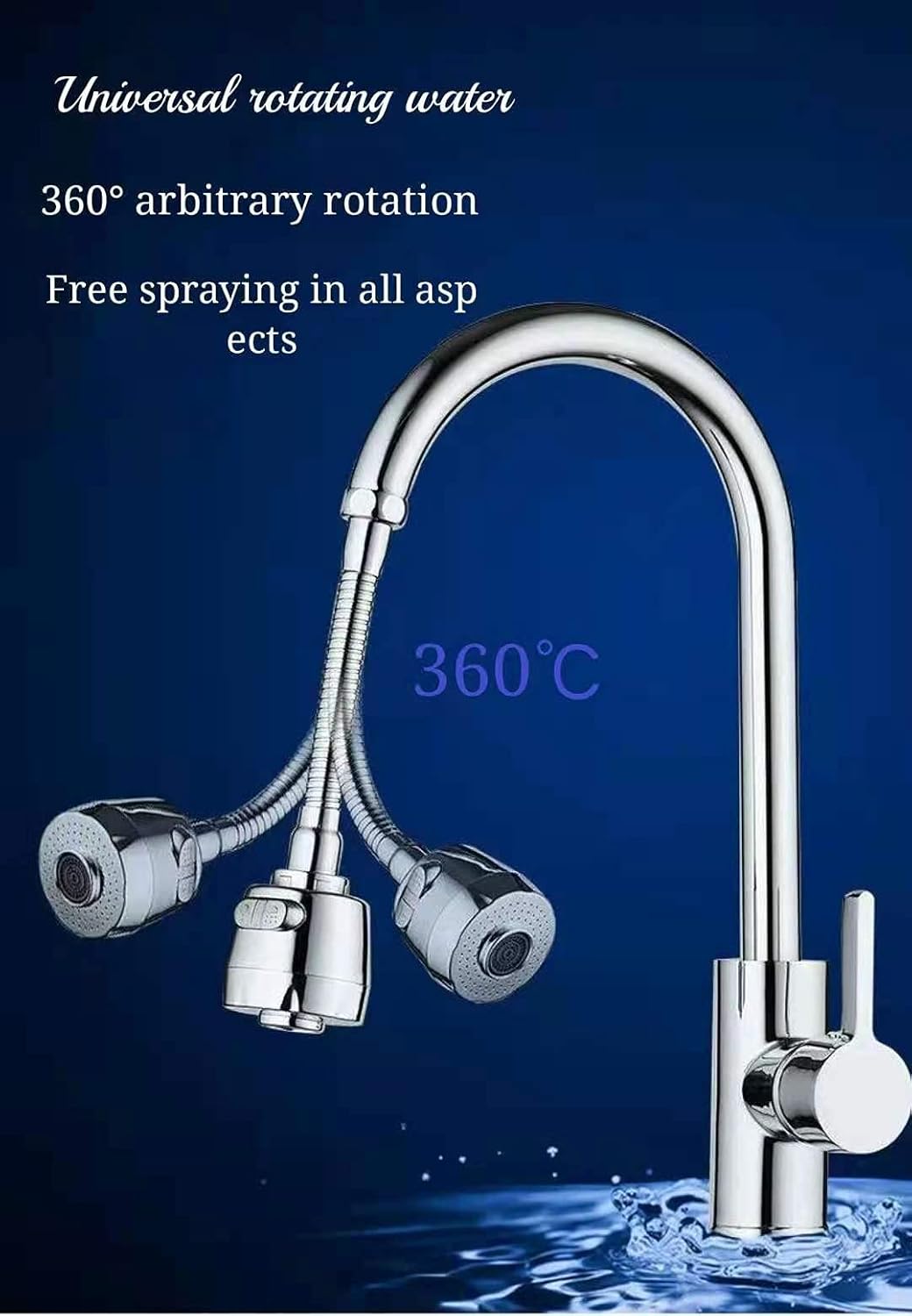 Furiencindy 2 faucet sprayer attachment, rotatable 360° faucet, with removable hose adapter attachment,splash-proof extension faucet, booster shower and water saving device, with two adjustment modes. - - 