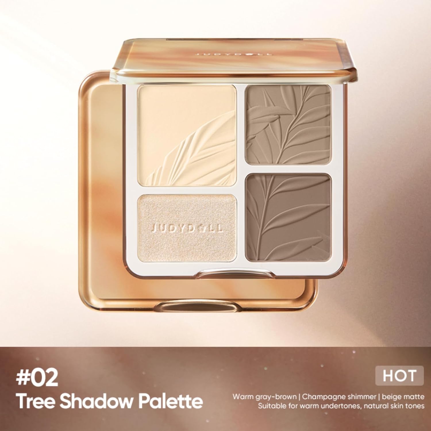 JUDYDOLL Highlight & Contour Palette, All-in-One Matte Highlighter Contour Compact, stocking stuffers, Blendable Face Makeup for Beginners, for Warm Skin Tone (New Version 02 Tree Shadow Palette) - Image 3