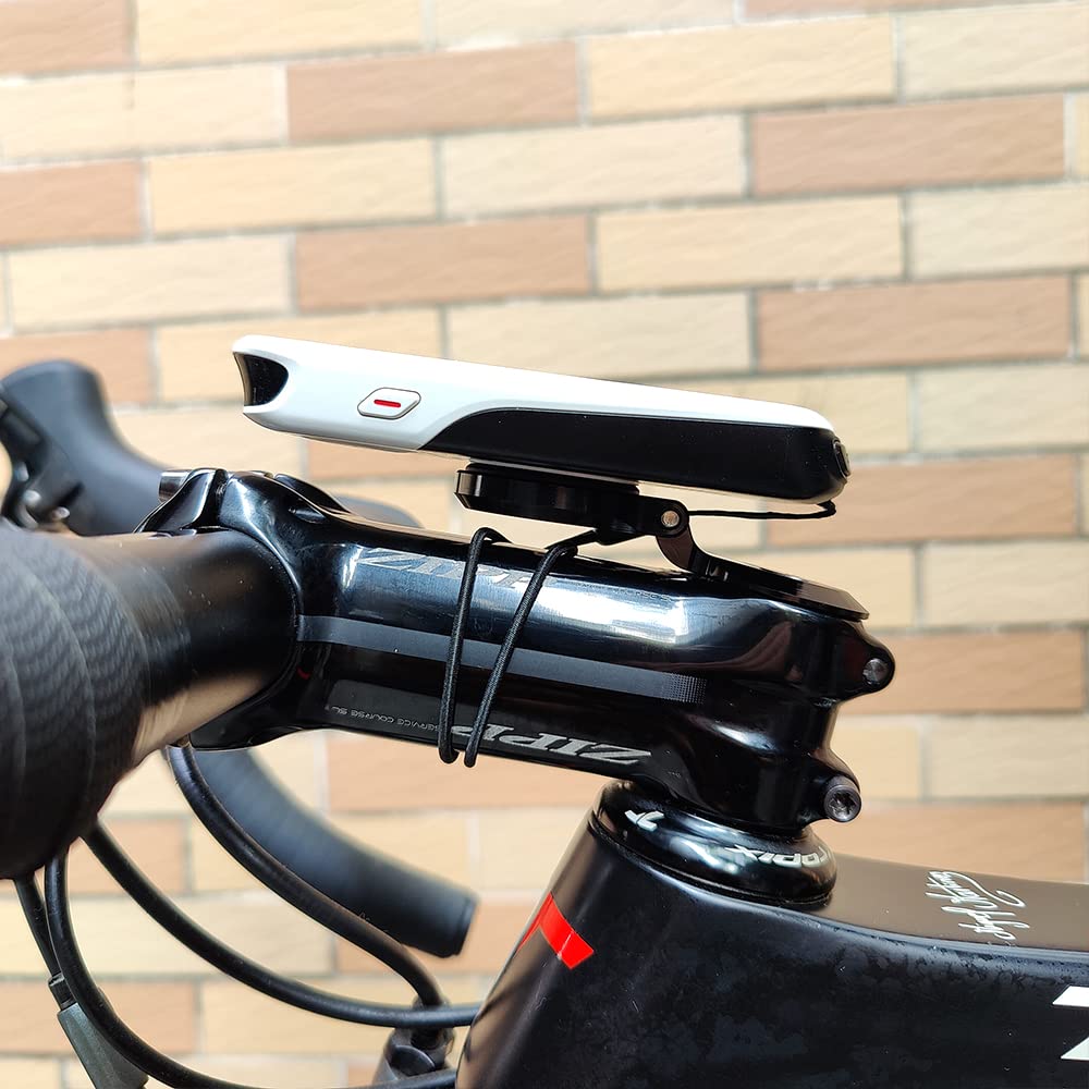 Cestbon Out Front Bike Stem Mount per Garmin Edge Wahoo Elemnt Bryton Rider Stages Dash Hammerhead Karoo Road Mountian Supporto regolabile per manubrio (nero