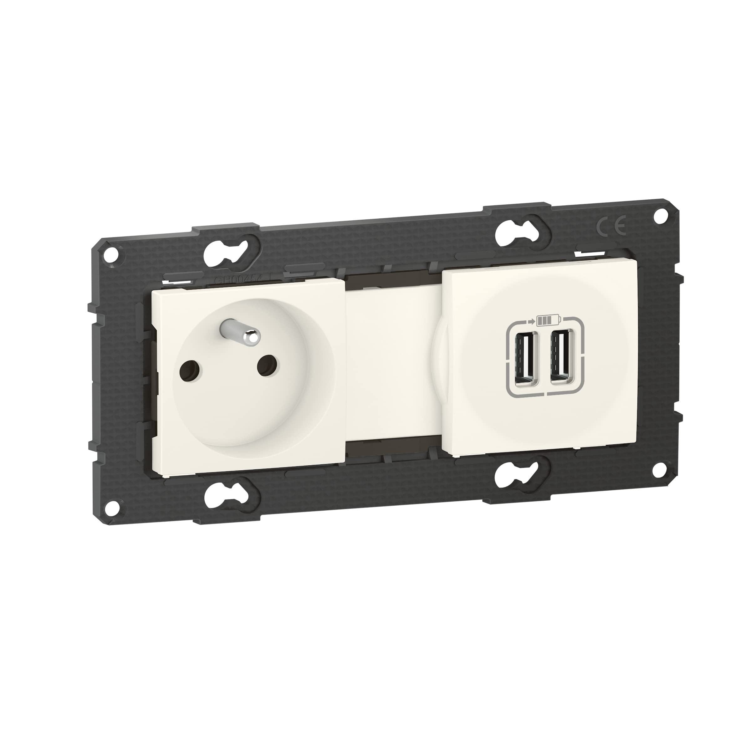Prise de courant 16A et double port USB BTicino Altège pour libérer vos blocs muraux