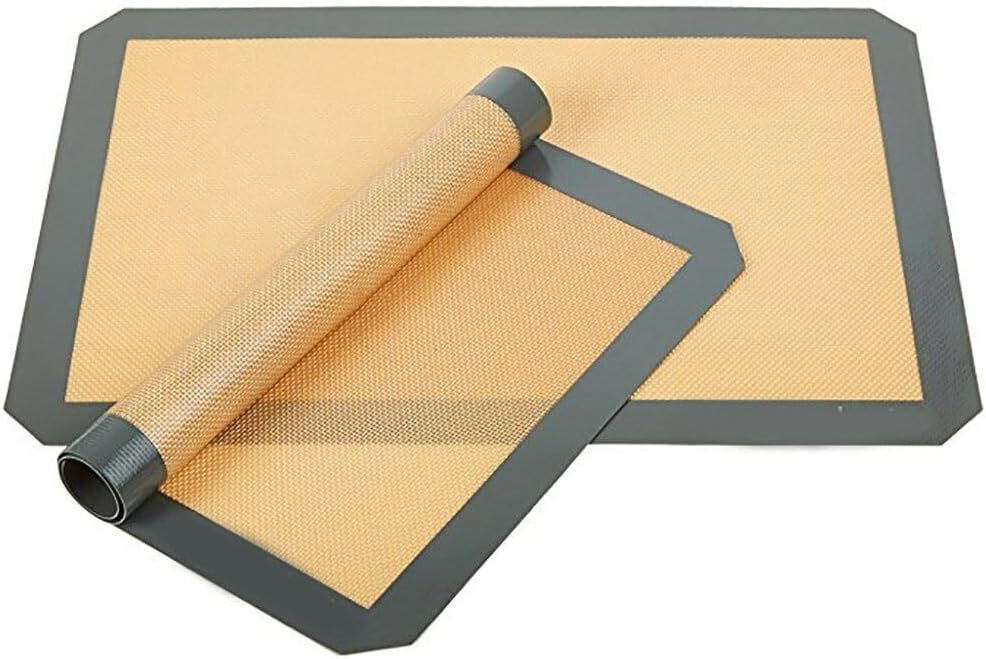 Silicone Fibreglass Non Stick Baking Mats 2 Pack Sheet Tray Oven Liner Rolling Cake Mat 15.7 * 11.8 inch