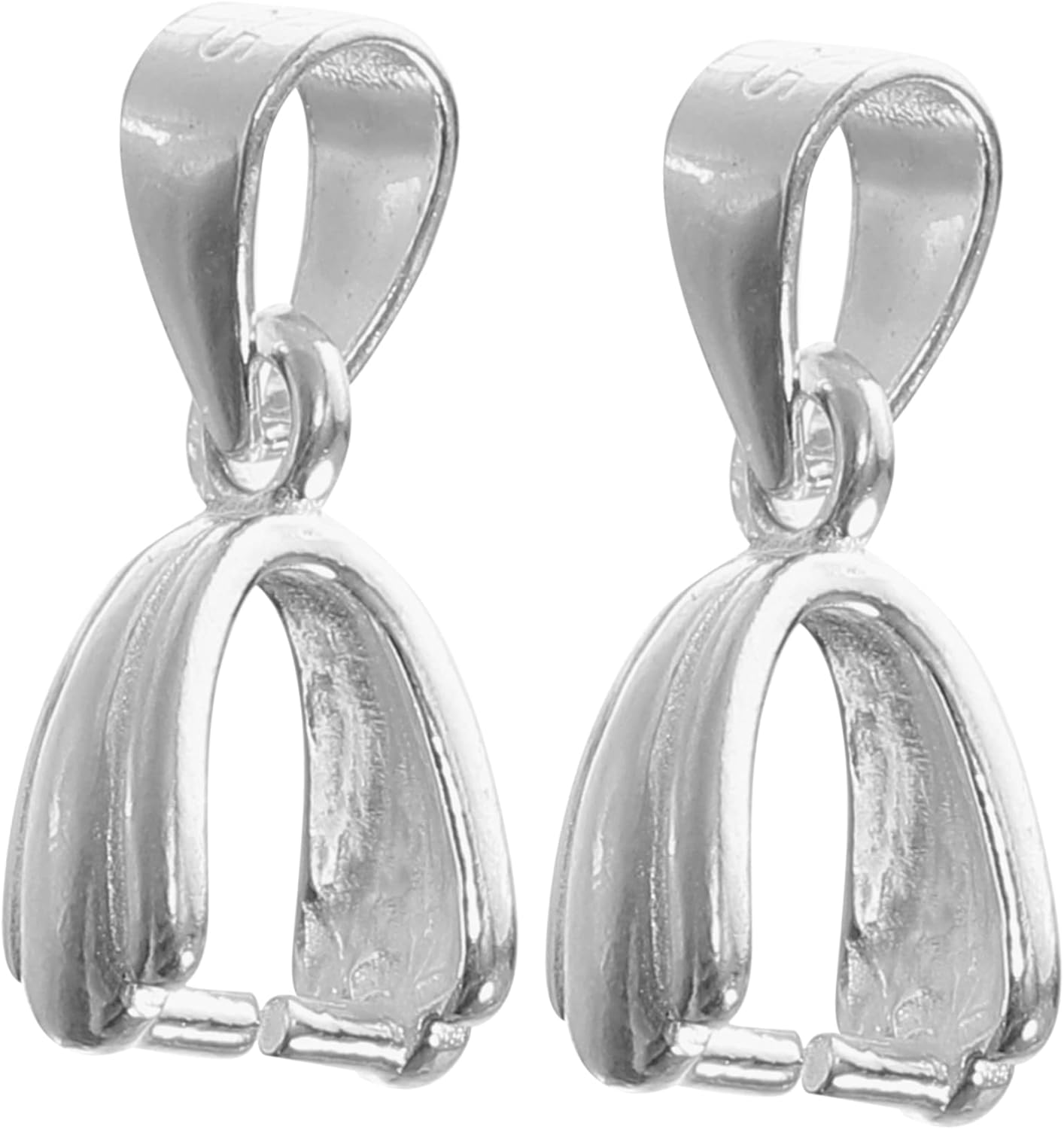 Operitacx 2pcs 925 Silver Melon Buckle Snap Bail Hook