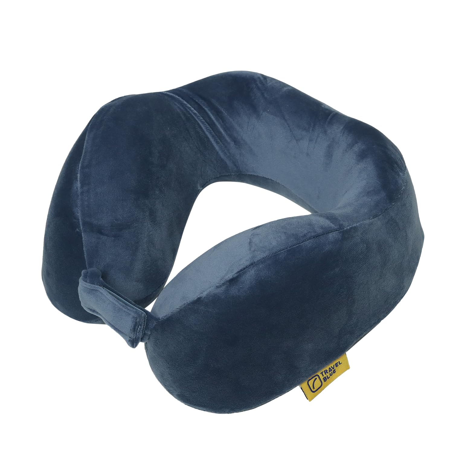 Travel Blue Almohada Cojín de Viaje de Espuma Viscoelástica Tranquility - Almohada Cervicales y Cuello de Viaje, Ajuste Más Ancho, Espuma de Memoria de Alta Densidad, Soporte Ergonómico (Blue)