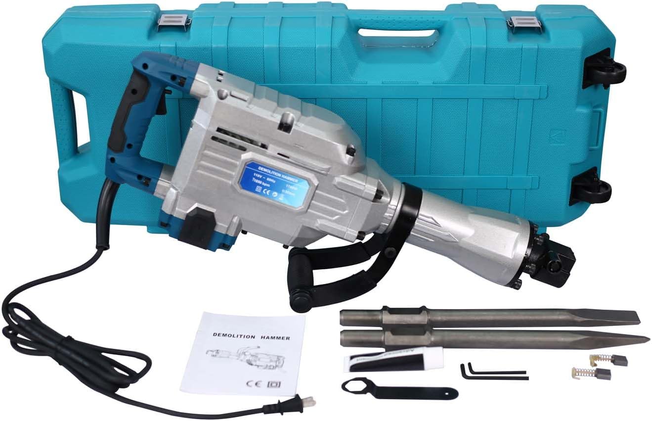Demolition Jack Hammer, 1700W 1900 BPM Electric Demolition Jack Hammer