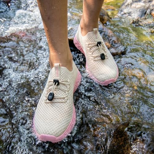 Image of ALEADER Xdrain Women's Water Shoes Mesh Slip On Aqua Shoes for Beach, Swimming, Travel & Tennis