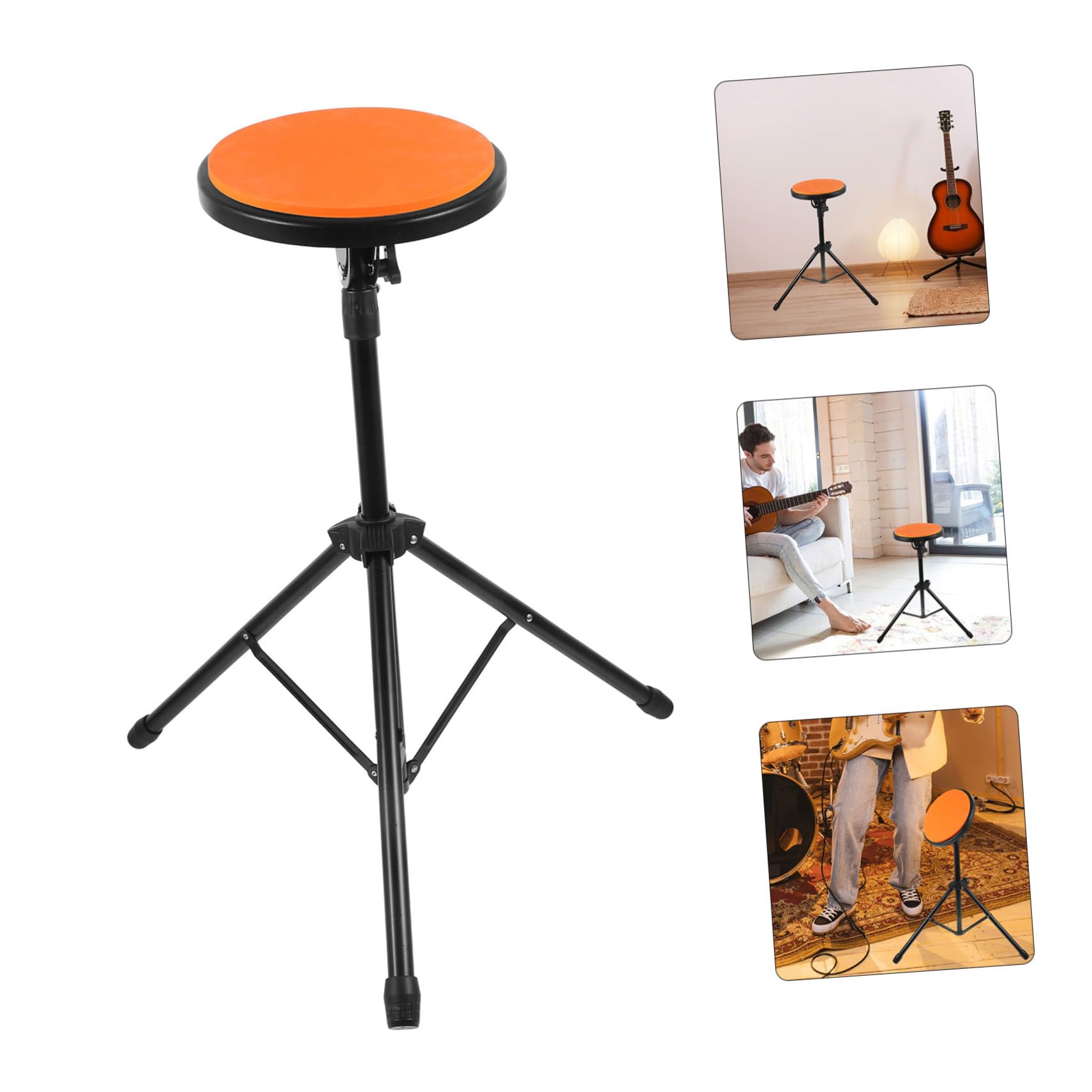 SUPVOX Set de Pad de Batería para Practicar Silencioso con Soporte Portátil, Almohadilla de Goma y Hierro, Adecuado para Bateristas Principiantes y Profesionales en Presentaciones