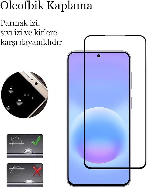 CONSTRAIN - Samsung Galaxy A57 ile uyumlu Kırılmaz Cam 5D Tam Kaplayan 9H Temperli Ekran Koruyucu