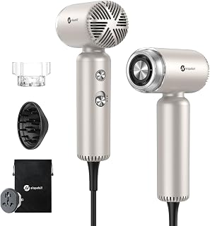 Dual Voltage Travel Hair Dryer - 110,000 RPM High-Speed Ionic Blow Dryer Gift for Women, Lightweight & Compact & Portabe Best Hairdryer, Quiet, Fast Drying, International European Travel 110-220V