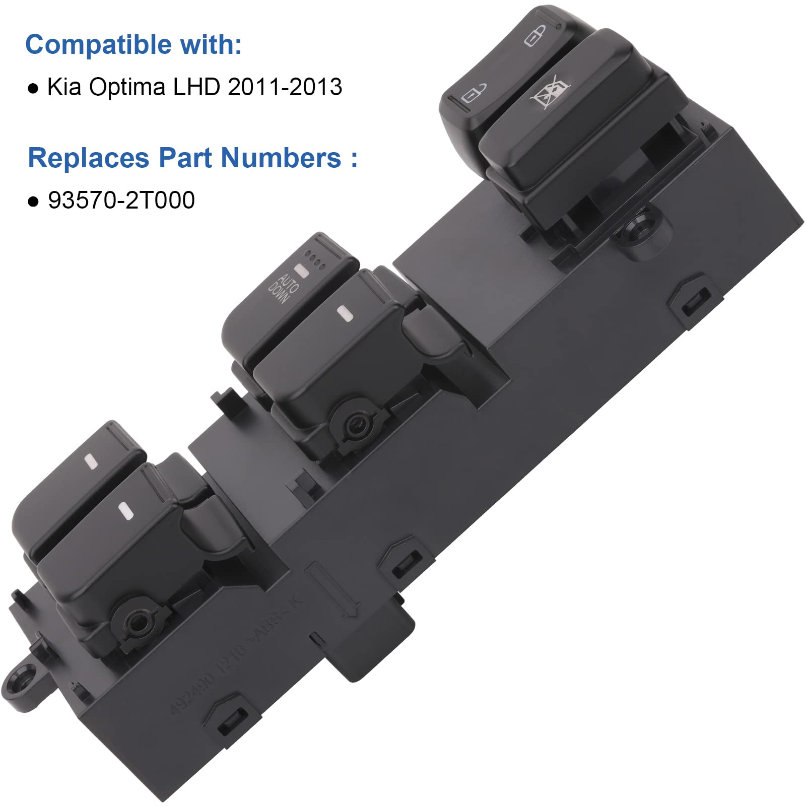 Kia Sorento 2011 Accessories Power Master Window Switch Front LH Driver Side For Toyota Avalon Corolla Interruptor De Ventana Eléctrica - Foto 8