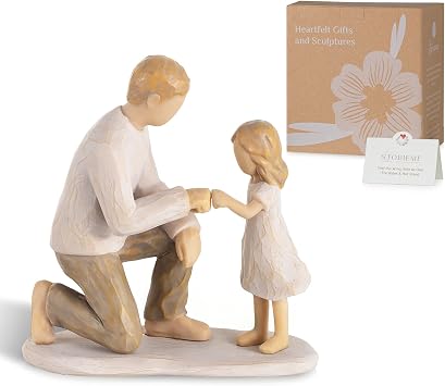 Storieme Dad Birthday Gifts from Daughter Meaningful Dad Daughter Fist Bump Figurines Decoration for Fathers Day Christmas Father of The Bride Gift