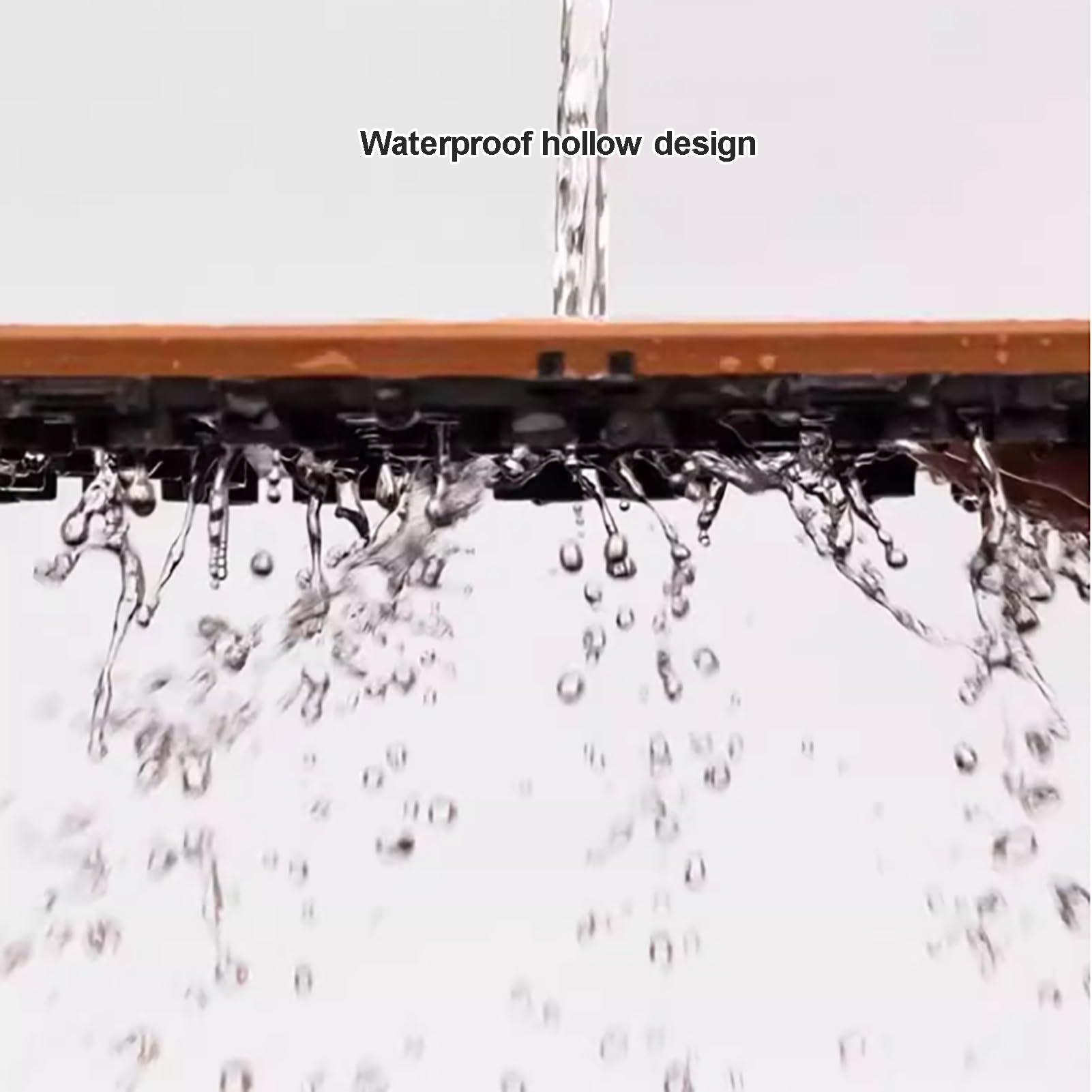 Dalles et lames de terrasse en composite, Carrelage de sol à emboîtement bricolage for douche de balcon extérieur intérieur multicolore 4-15 pièces(Dark Brown,12 pieces)