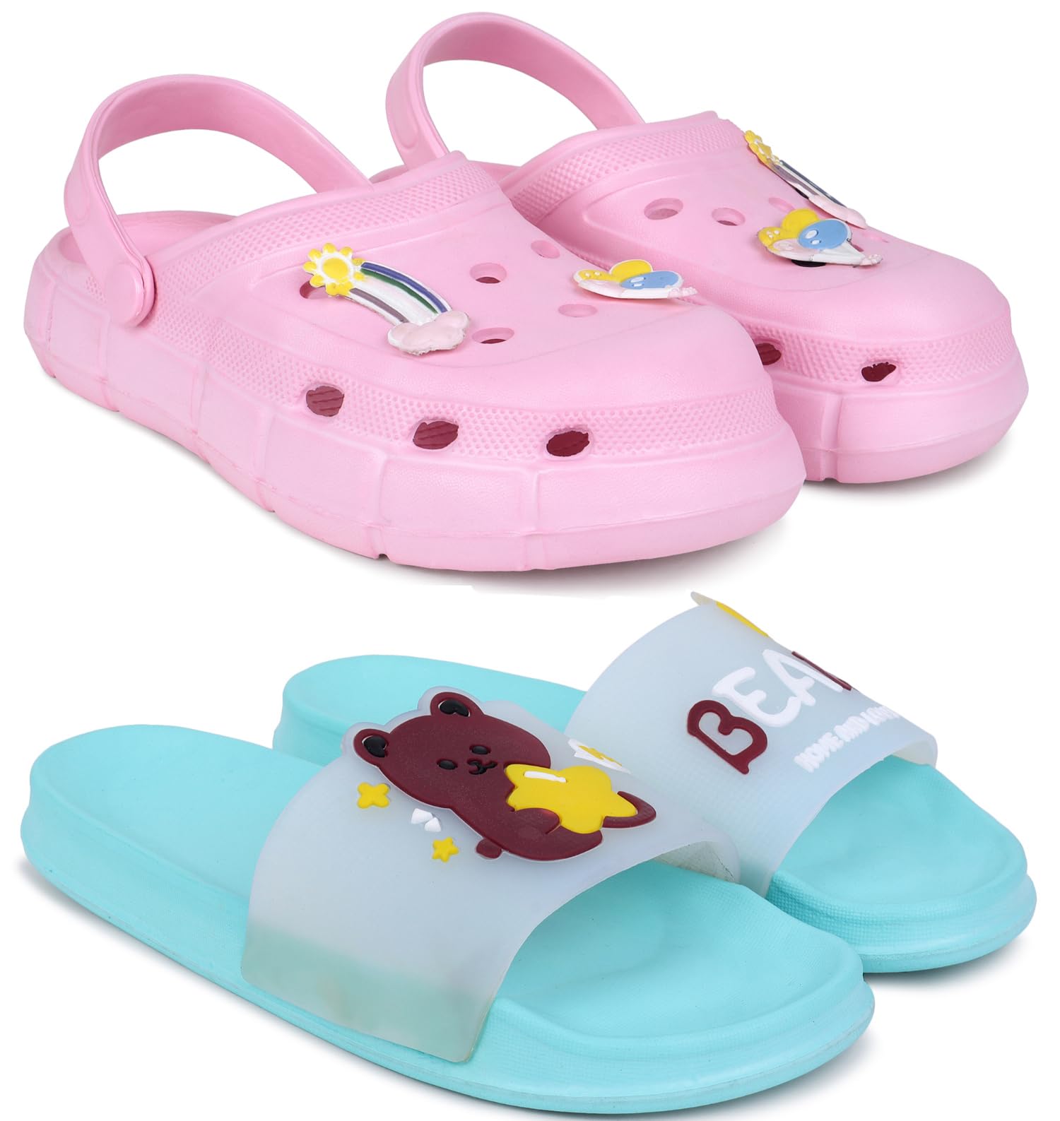pampy angel Combo Pack of 2 Slipper/Flip Flops/Slides/Clogs/Sandals with Adjustable Back Strap for Women (WCL-Ranbo,Bear)-picture-40