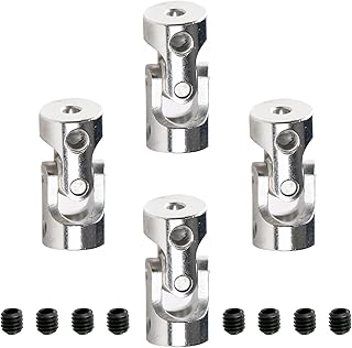 Aopin 2mm to 3mm Rotatable Universal Joint Coupling Shaft Stepper Motor, Length 23mm / 0.91", Coupler Connector with Screw for 3D Printer, RC Robot, Car Boat Shaft, DIY Encoder, CNC Machine 4 Pcs