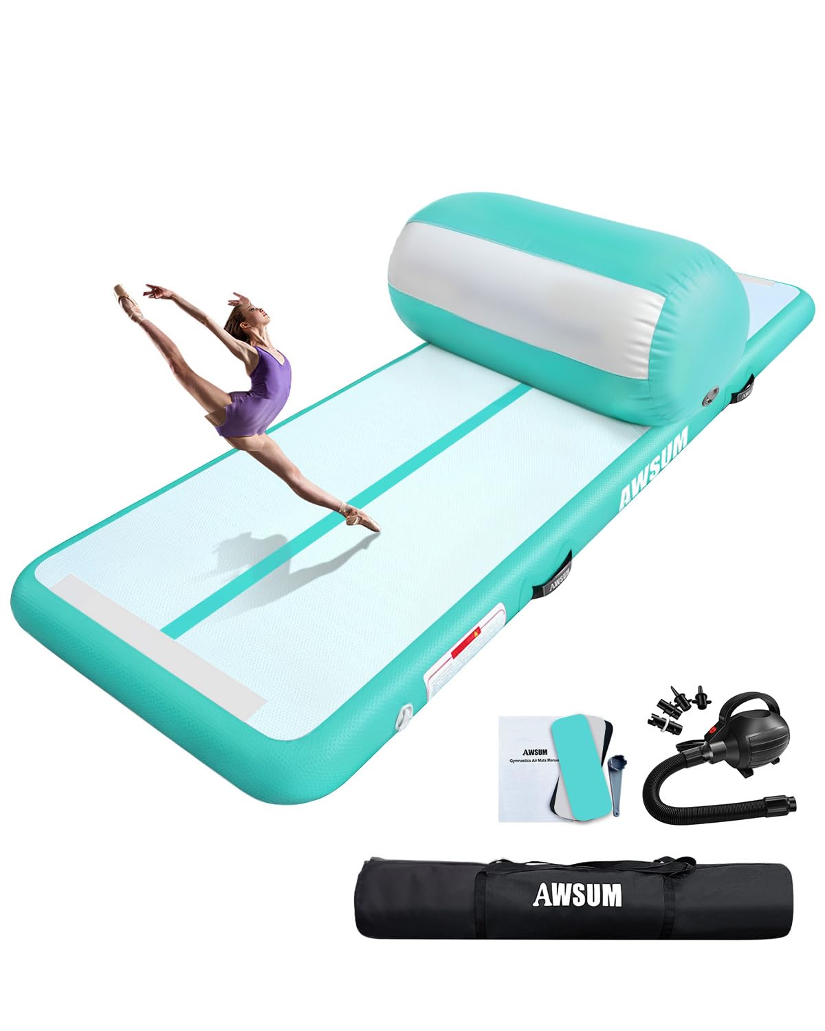 Springboard Mat Snapklik.com : AWSUM 10/13ft Inflatable Gymnastics Mat Air Roller ...