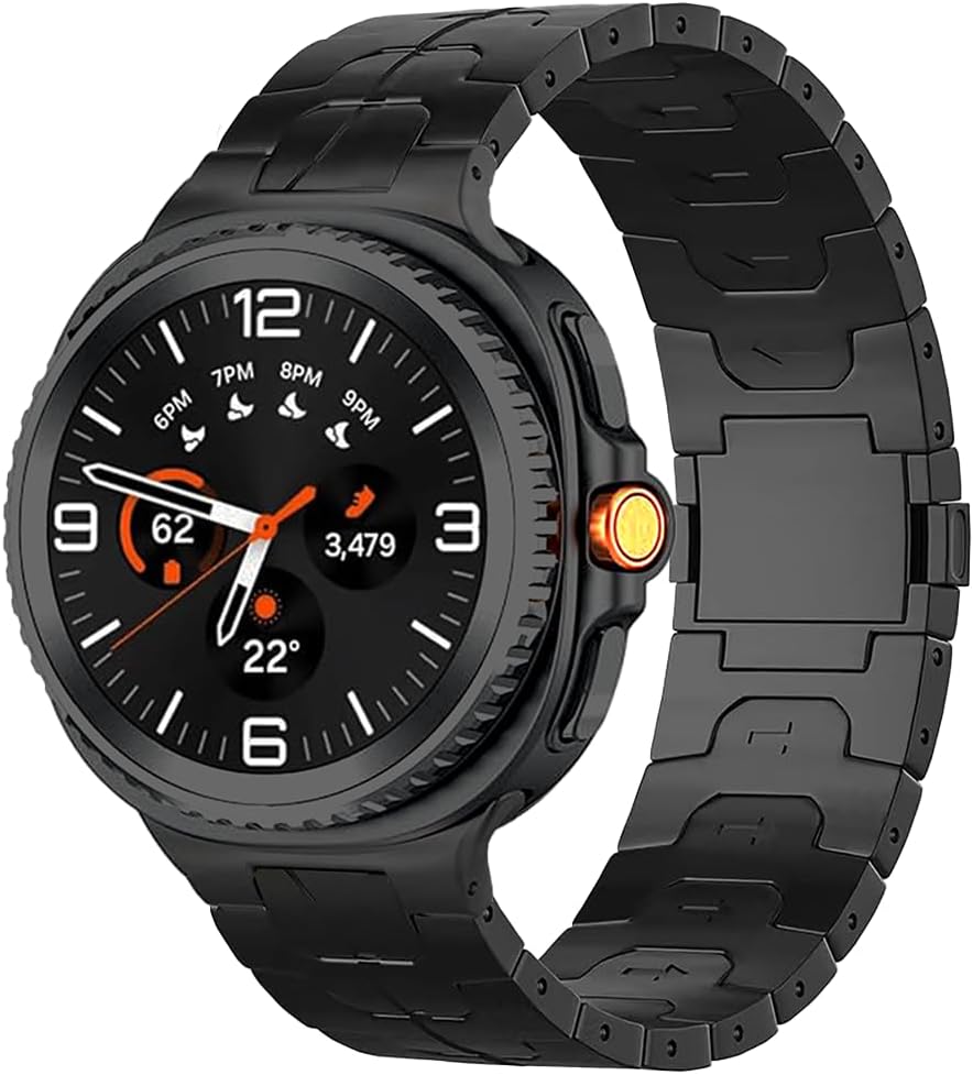 Titanium Metal Magnetic Watch Band for Samsung Galaxy Watch 8 40mm/44mm/Classic 46mm 2025, No Gap Watchband Replacement Strap for Galaxy Watch 8 Men Women