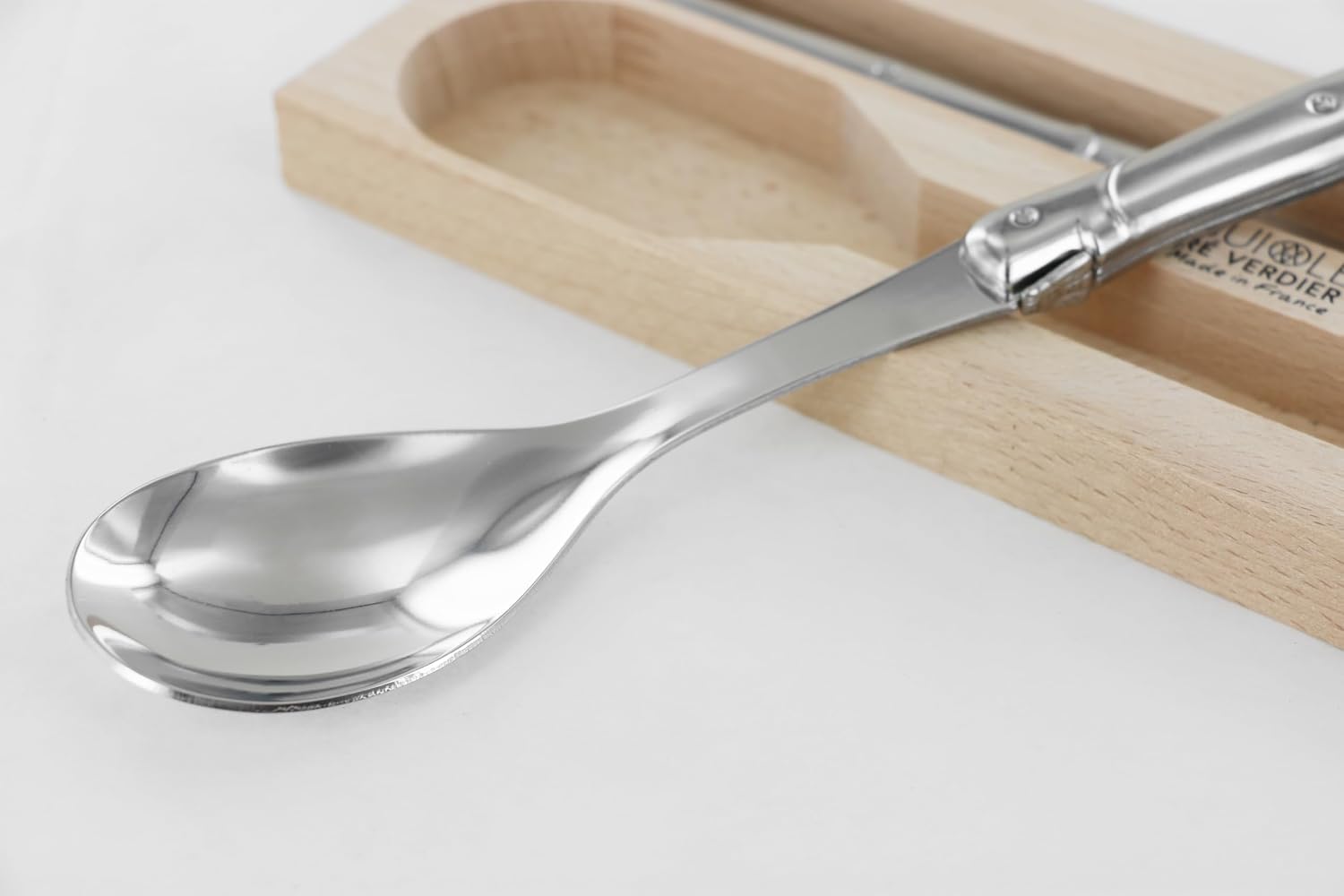 Andre Verdier Laguiole Debutant Salad Server Set, 2-Piece, Stainless Steel, Shiny Finish
