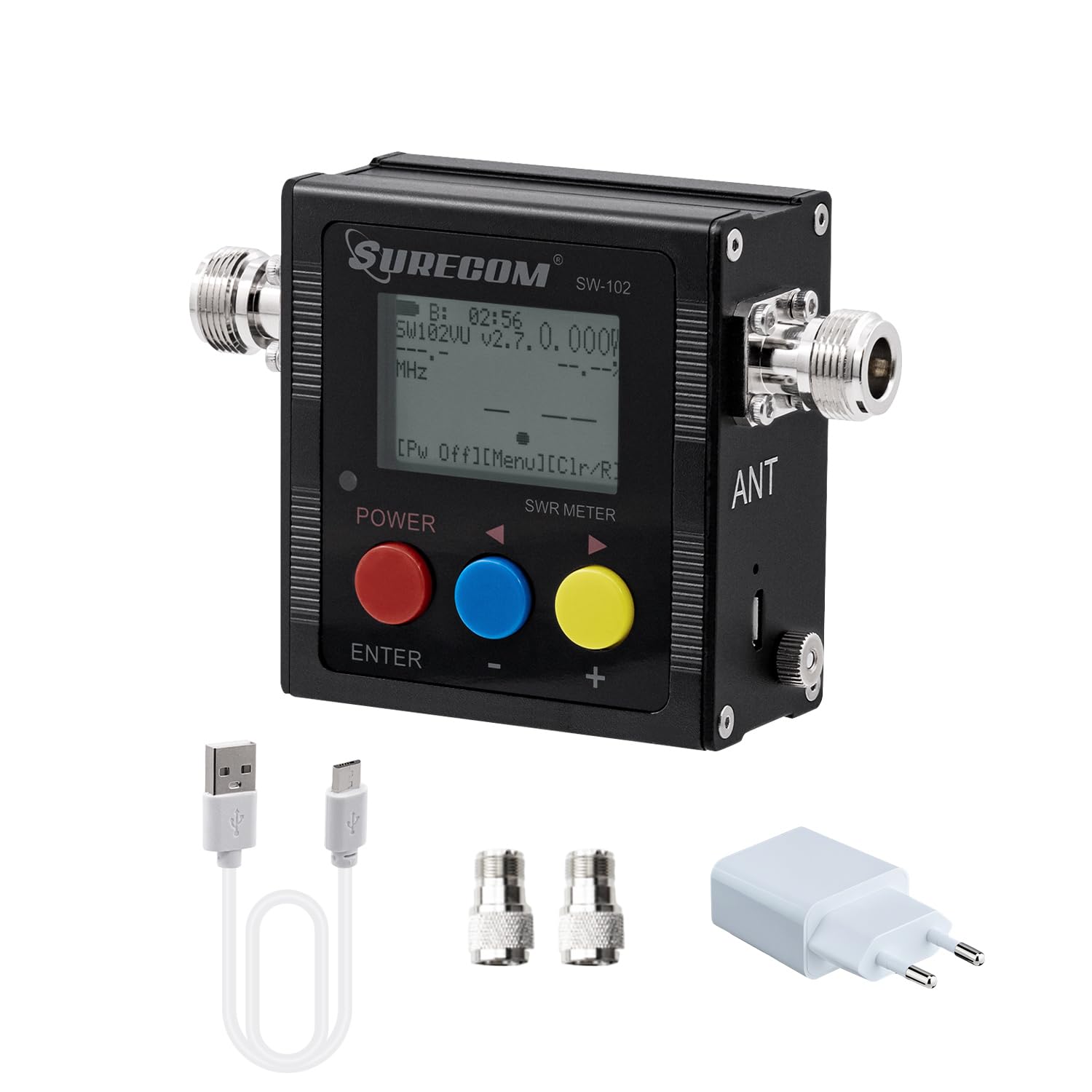 Mcbazel Surecom SW-102 Digital VHF UHF 125-525 MHz Potencia y SWR Meter