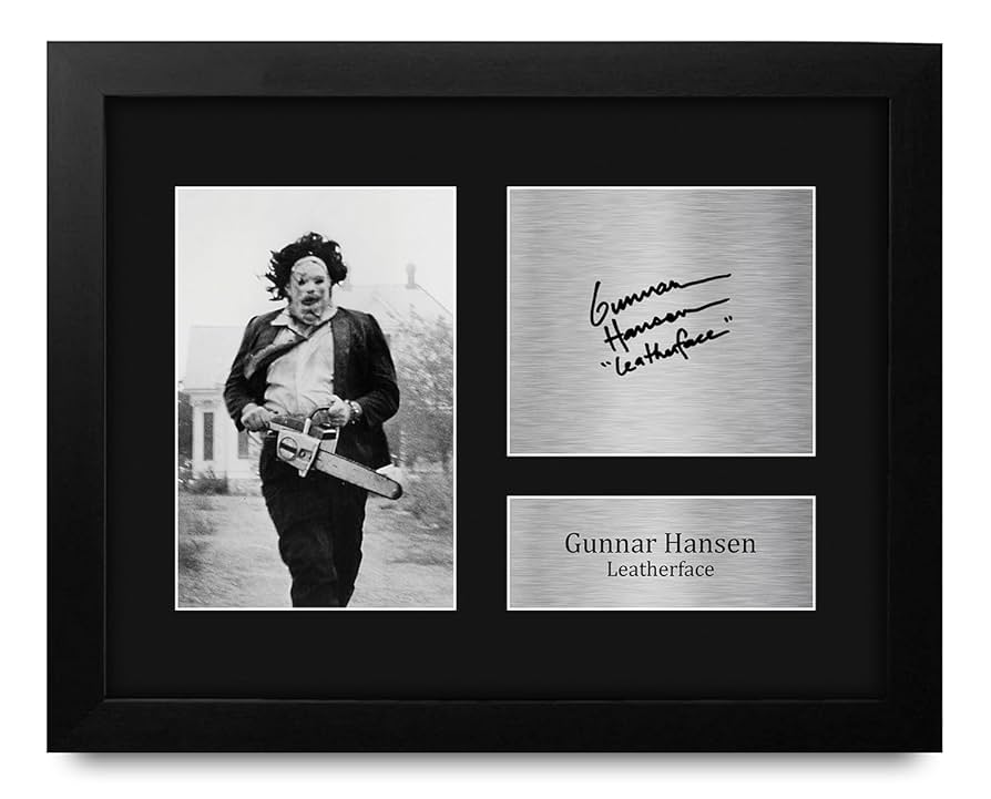 Amazon.com: HWC Trading Gunnar Hansen Leatherface Framed