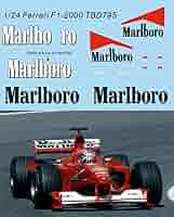 FERRARI F1-2000 クリアボディ付＋追加タバコデカール 1/20フェラーリF1-2000用タバコ デカール(タミヤマスターワーク