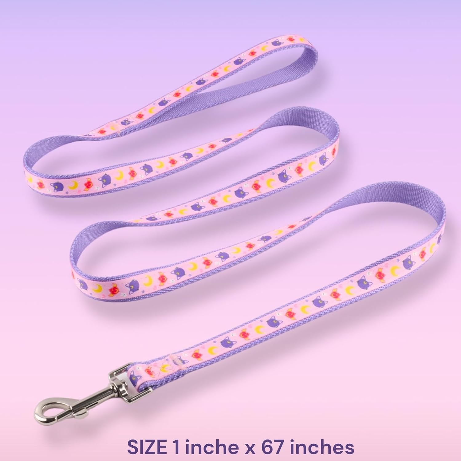 Japanese Dog Leash Anime Dog Leash Japanese cat Leash Anime Dog Collar and Leash Anime Dog Leash Anime Dog Toy Leash for Small Animals Anime Dog Costume Anime pet Leash (Name of Moon) image 4