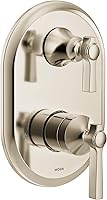 Vista 1 de Moen UTS2411NL Flara M-CORE 3-Series 2-Handle Shower Trim with Integrated Transfer Valve, Valve Required, Polished Nickel Níquel pulido