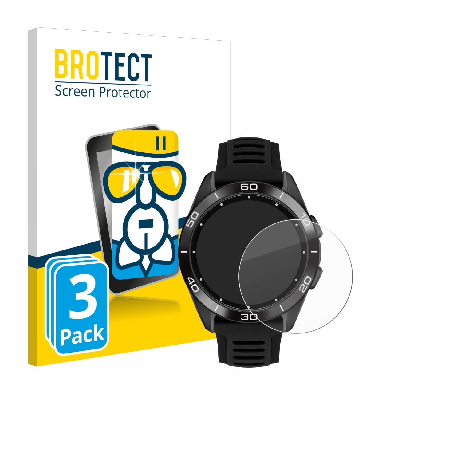 brotect Protection Écran Verre pour Tissot T-Touch Connect Sport 2023 (3 Pièces) Film Protecteur Vitre 9H [Anti-Rayures, Transpa