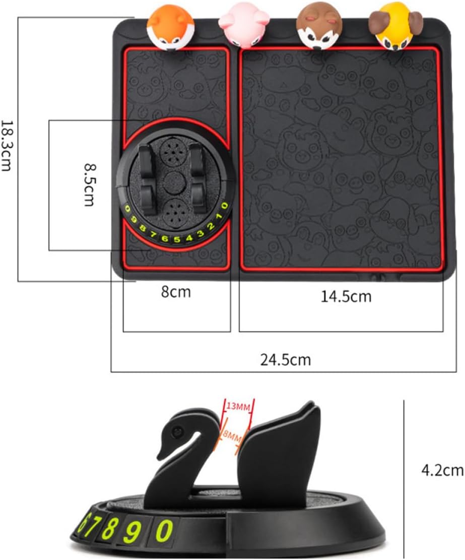 Bunny Phone Stand Car Dash Phone Holder for Car Non-Slip Dashboard Pad