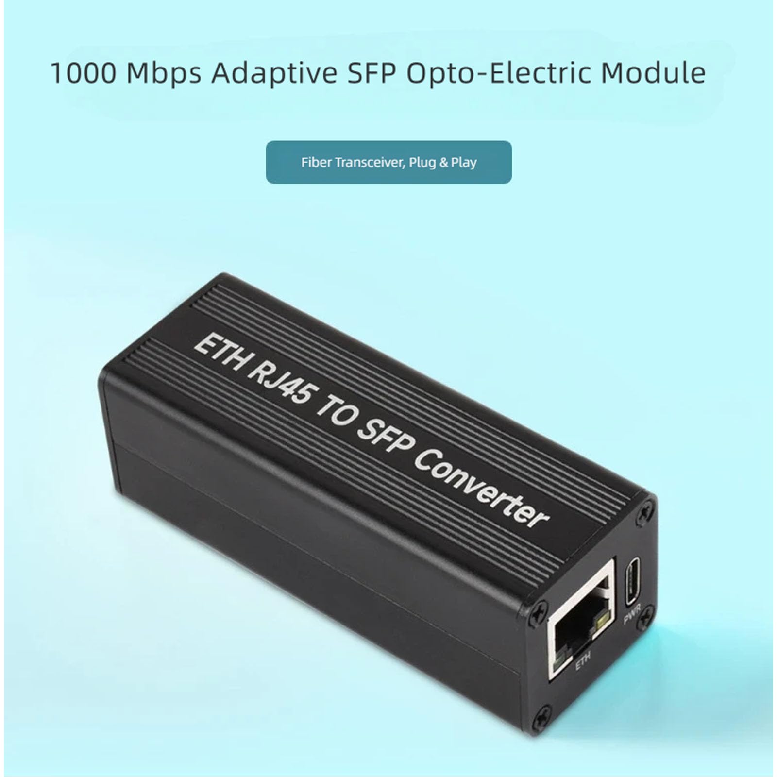 Convertitore Bridge in Fibra Ethernet con Gigabit, with Poe