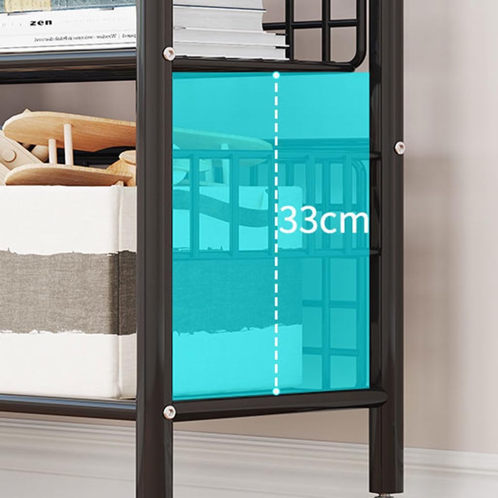 Multifunktionales Haushaltsbücher mit 360 ° Lenkrädern - Rolling Utility Cark Book Rack Speicher für vielseitige Organisation ausrutschen