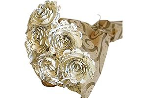 Scallop Classic Book Page Rose Bouquet - Real Roses That Last a Year