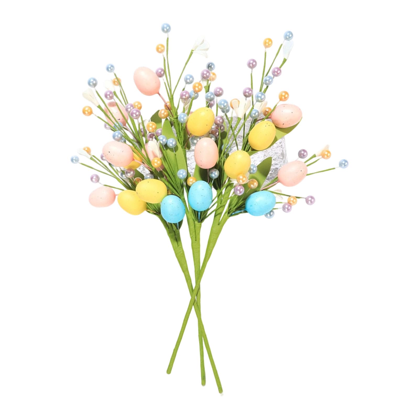 hogtnd Simulated Foam Berries Easter Eggs Artificial Fruit Branch for Holiday Party Decoration Vase Flower Arrangements Foam