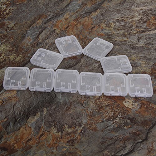 Akoak 10Pc Collection Clear Plastic Memory Card Case Holder For Sd Sdhc And Micro Sd Memory Card #TOP3
