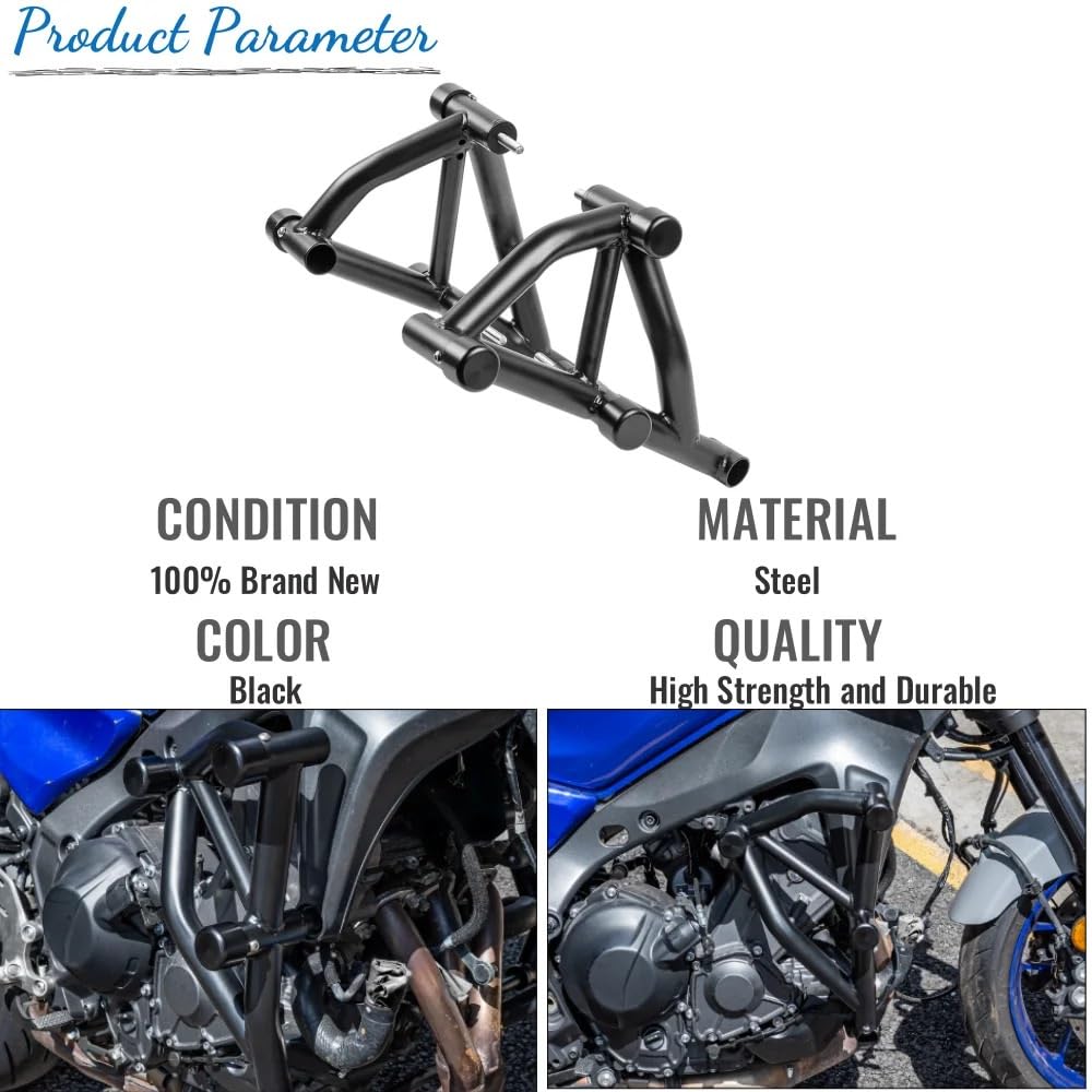 Fit For MT 09 Crash Bar Motorcycle Stunt Cage Engine Guard Bumpers Fit For Yamaha MT09 MT-09 SP 2021 2022 2023 Motorcycle Accessories