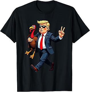Donald Trump Turkey Pumpkin Thanksgiving Day Men Women Girls T-Shirt