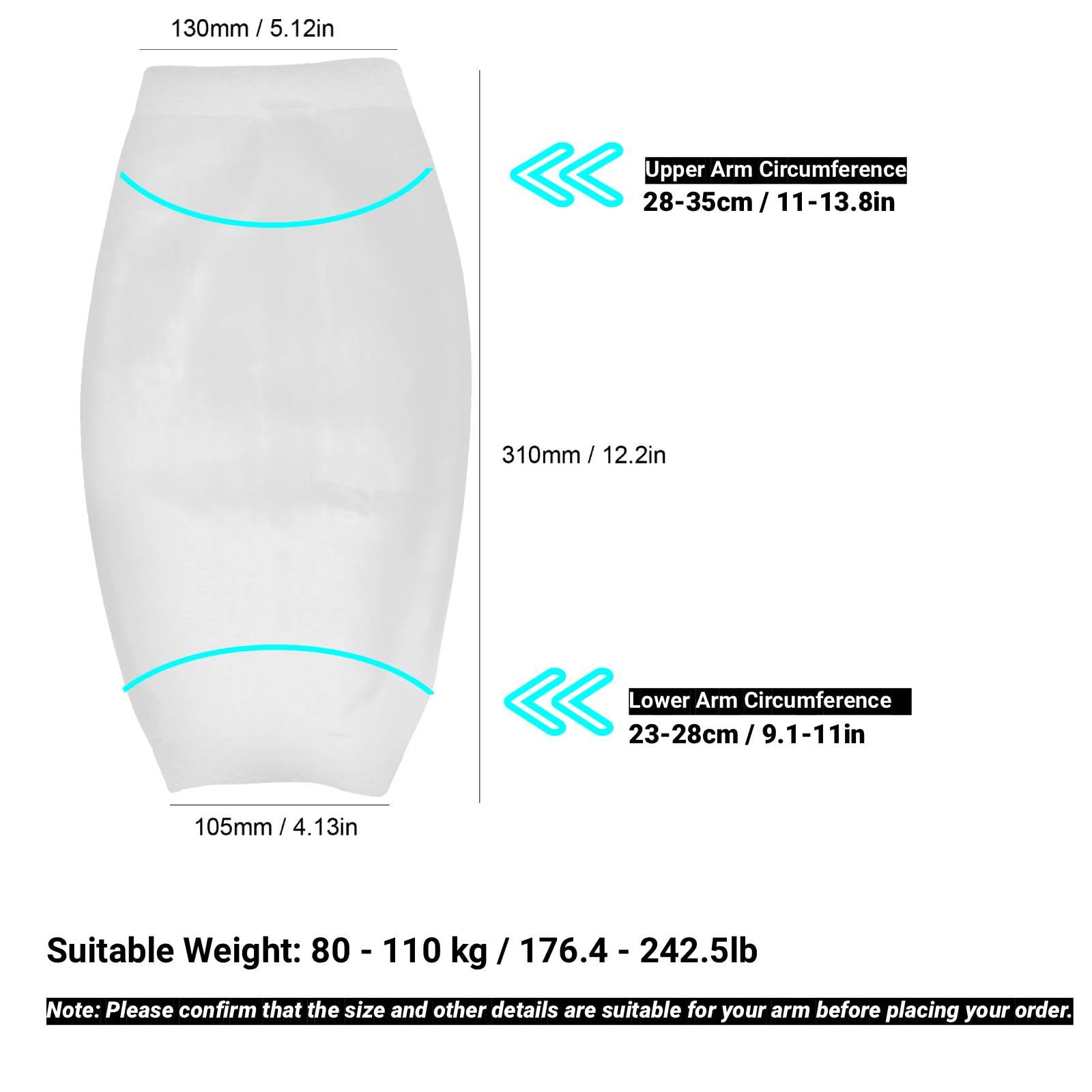 Cubierta de ducha de línea PICC, catéter Picc, funda para el cuidado del baño, brazo de silicona, catéter venoso central, funda protectora impermeable para el baño(Grande)
