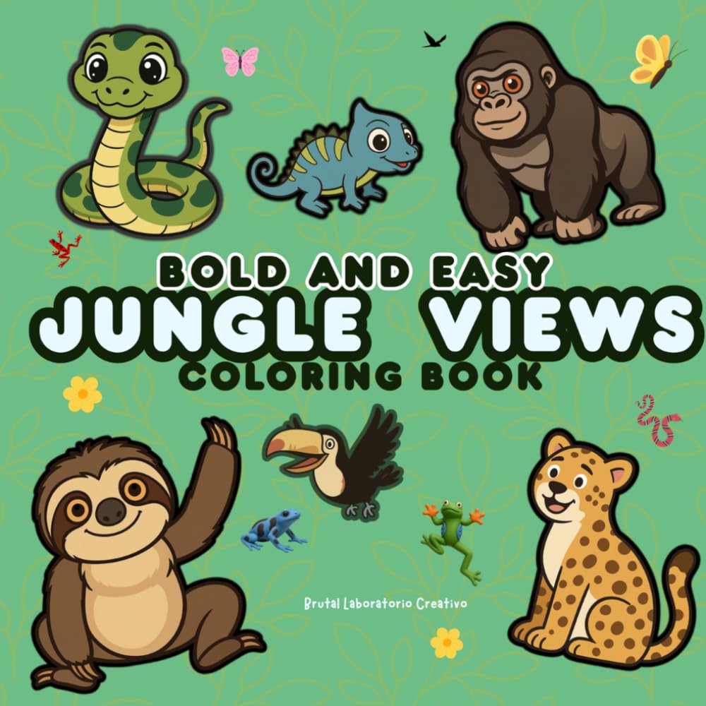 JUNGLE: EASY COLORING BOOK (MY ADVENTURES IN COLOR)