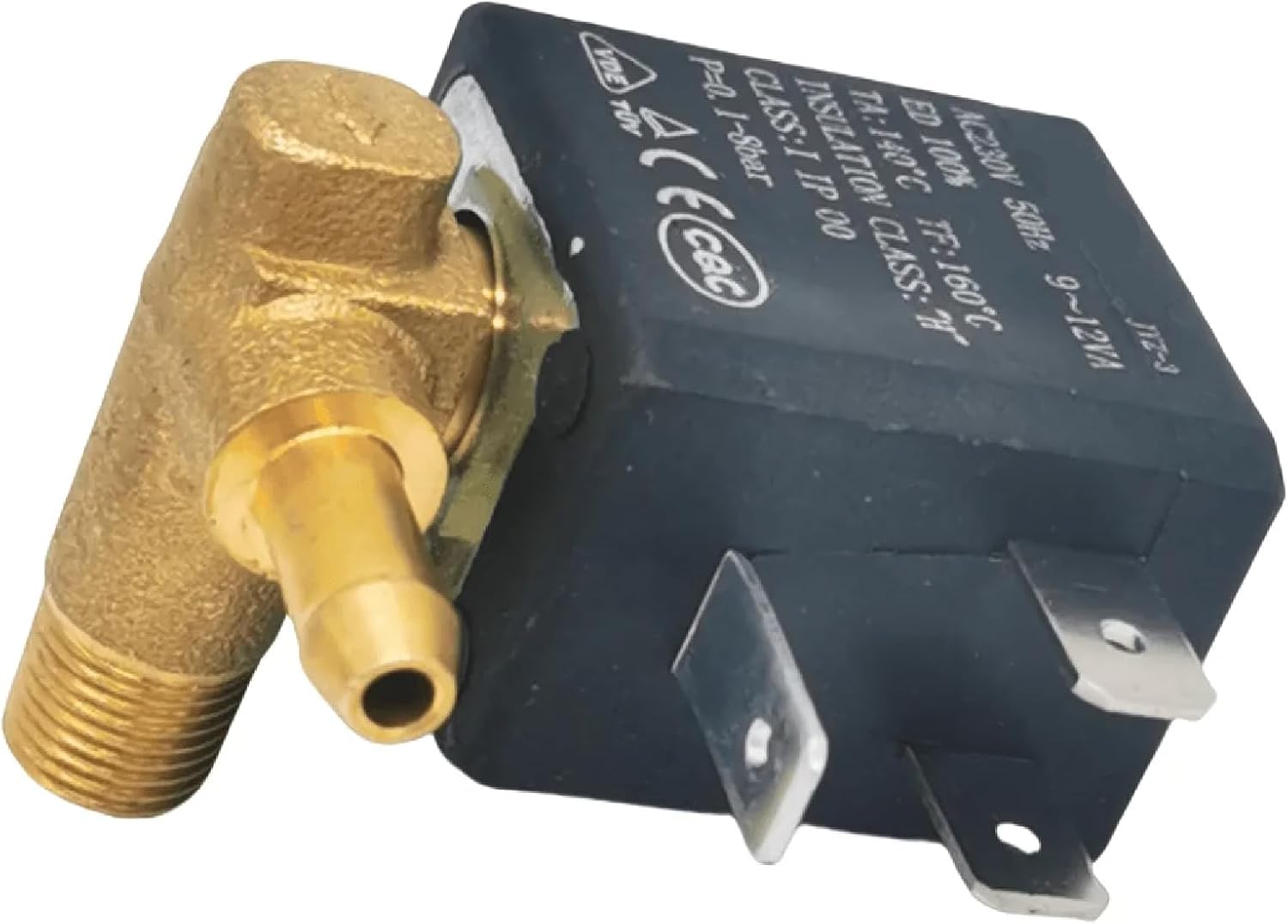 JYZ-3 Solenoid Water Valve, G1/8", 230V AC, 8 Bar, Brass/Iron, 2-Way Normally Closed (230V CN)