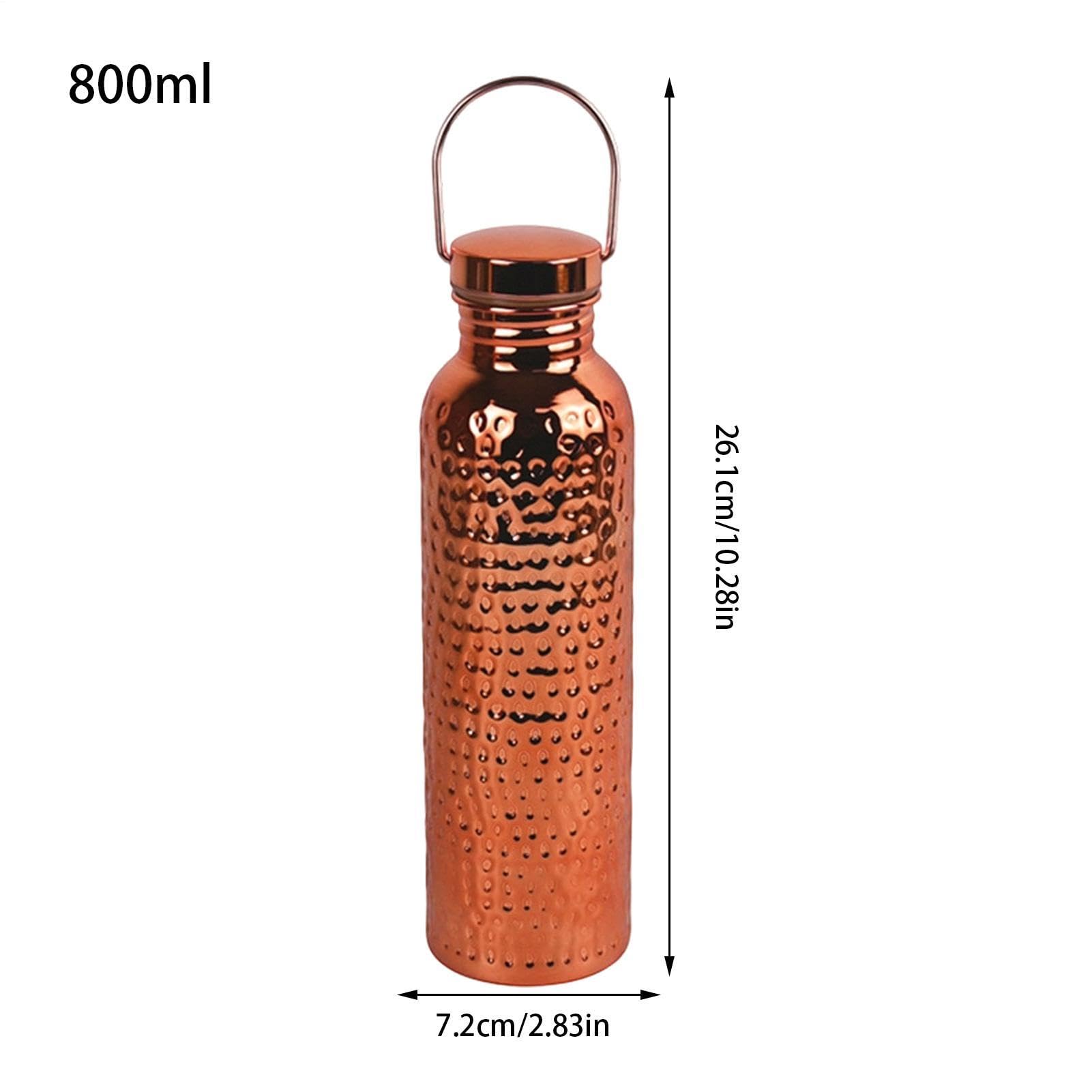 Botella de Agua para Gimnasio Con Asa, Cantimplora Portátil Martillada y