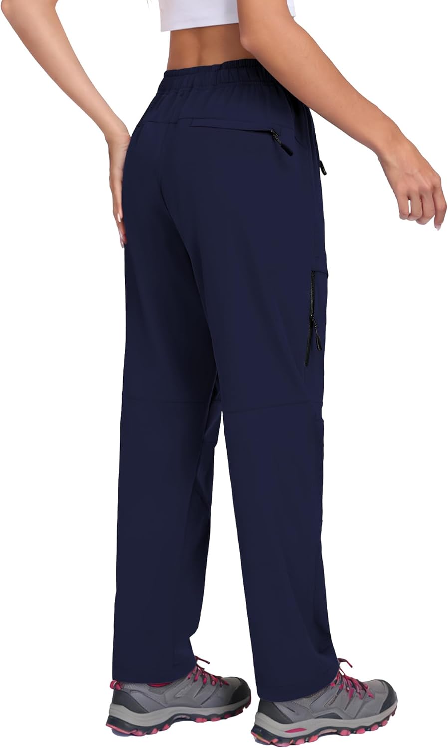 Women's Hiking Pants Water Resistant Quick Dry Lightweight Casual Cargo Pants Zipper Pockets Joggers Golf Travel HH2538 - Image 2